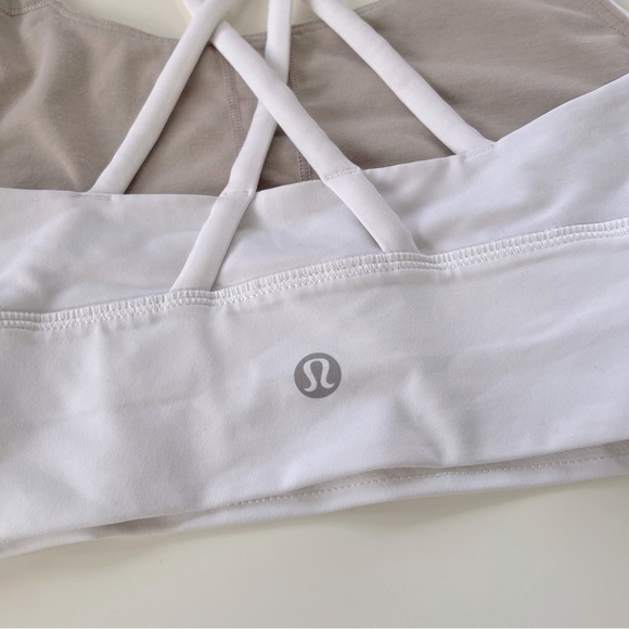 Lululemon White Energy Longline Bra Medium Support Size 2 - Picture 7 of 9
